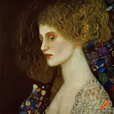 Portrait Of A Woman By Gustav Klimt On Craiyon
