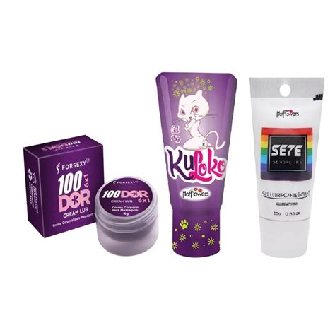 Kit Anal Gel KuLoko 100 Dor Lubrificante Anal e Vaginal Gel 7 Sensações Mais Prazer e