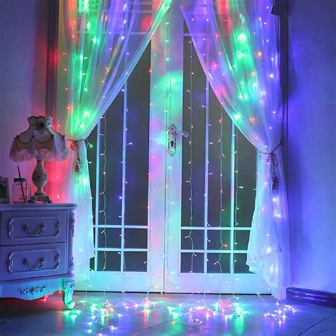 LED Curtain String Lights 3Mx3M 300leds 220v Xmas Fairy Light For Home