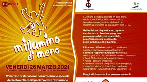 Millumino Di Meno Tutte Le Iniziative E Gli Eventi A Padova