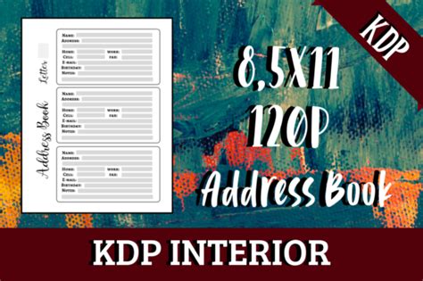 Address Book Kdp Interior Graphic By Coco Sway Creative Fabrica