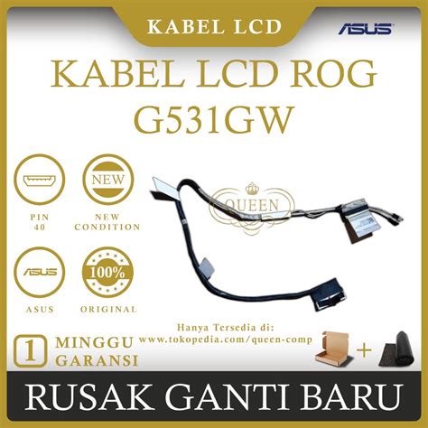 Jual KABEL FLEXIBLE LCD LAPTOP ASUS ROG G531 G531GW PIN 40 ORIGINAL