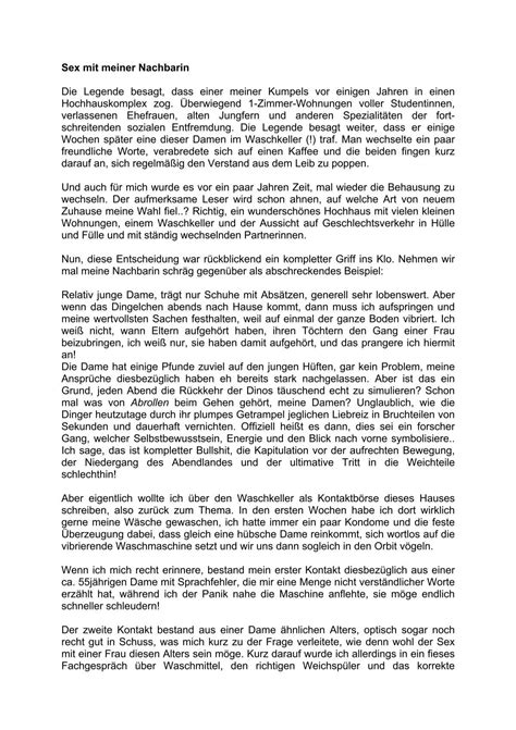Sex Mit Meiner Nachbarin