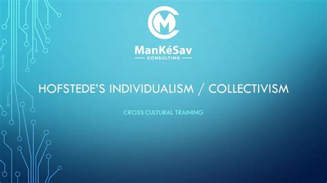 Six Dimensions Individualism Versus Collectivism Geert Hofstede