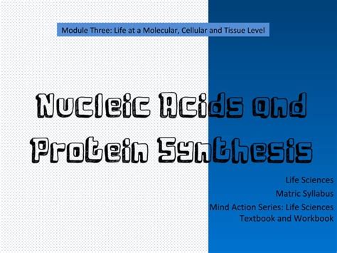 Nucleic acids and protein synthesis | PPT