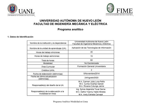 Programa Anal Tico En L Nea Ati Feb Jun Aplicaci N De Las Tecnolog As De Informaci N