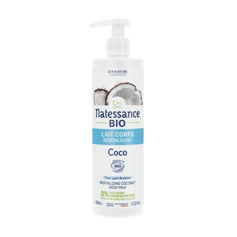 NATESSANCE Lait Corps Revitalisant Coco Bio 400ml Parapharmacie