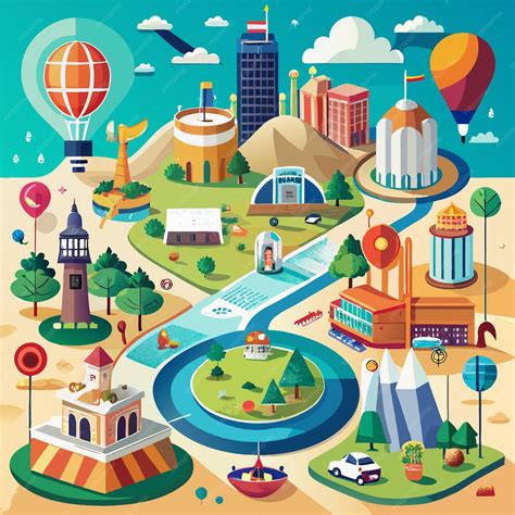 Puntos de interés Ilustración de arte vectorial | Vector Premium ...