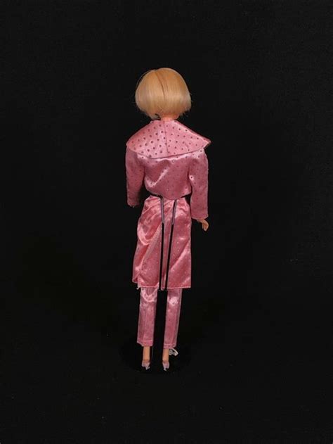 Lot Vintage Blonde Hair Fair Barbie On Twist N Turn Body Wearing Tagged Pink Pak Satin