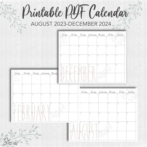 2023 Artsy Calendar Etsy