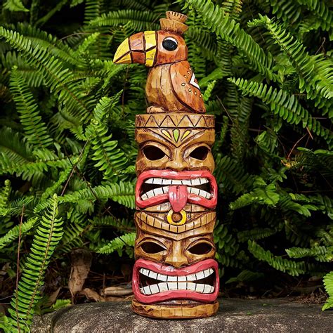 Yiosax Tiki Outdoor Decor - Sculpture for Totem Pole - Large Tiki