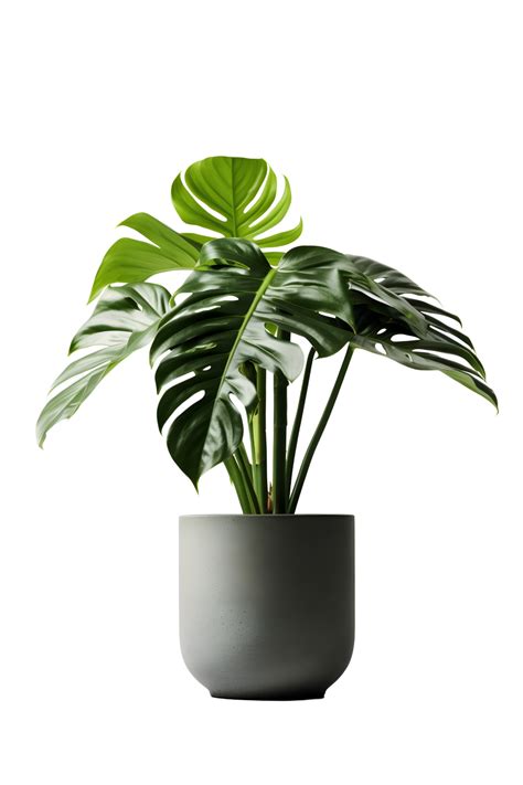 Monstera Plant On Ceramic Pot Png