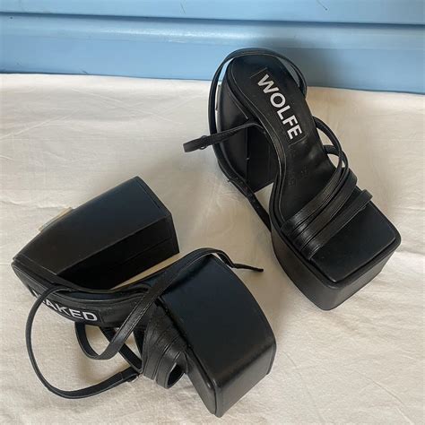 Naked Wolfe Women S Black Sandals Depop