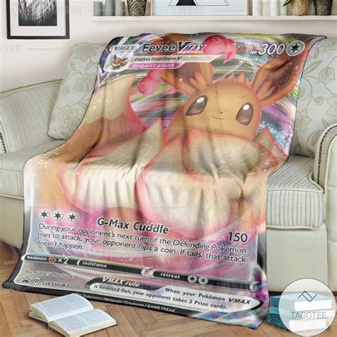 Pokemon Eevee Cards Blanket Hot Sale