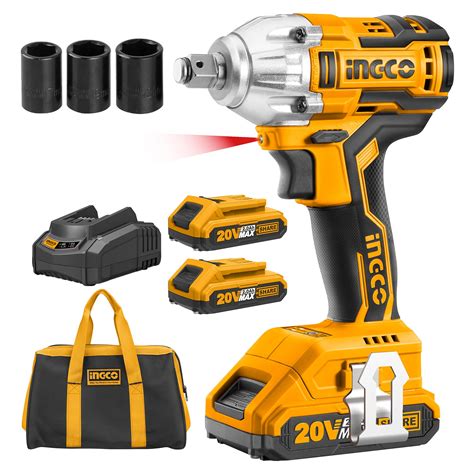 Buy Ingco 20V Cordless Impact Wrench Set 1 2 Inch Brushless Impact