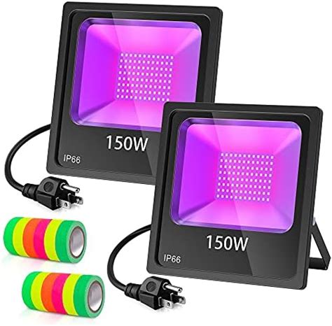 W Led Uv Black Light Pack Led Blacklight With Plug Ft Power