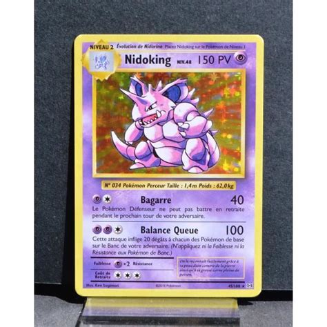 Carte Pok Mon Nidoking Niv Pv Holo Xy Volutions Neuf