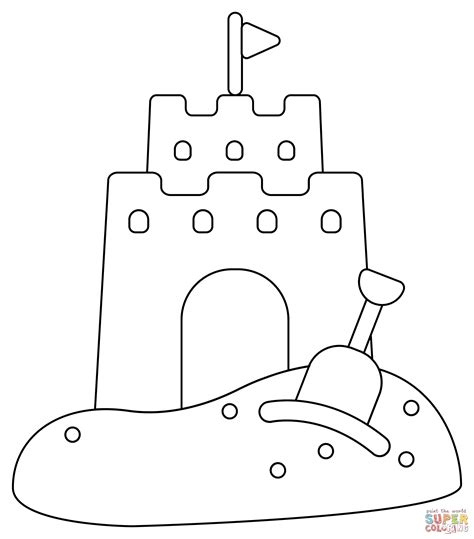 Sand Castle Coloring Page Free Printable Coloring Pages