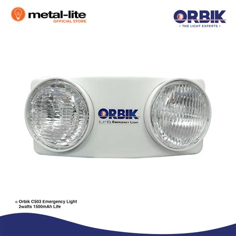 emergency light orbik  polycarbonate housing heads shopee