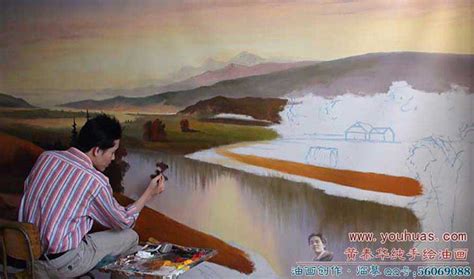 【2012年古典田园风景绘画照片 画室绘画现场场景】 黄泰华油画网