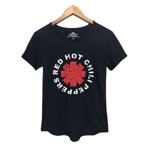 Blusa T Shirt Red Hot Chili Peppers Rock Feminina Shopee Brasil