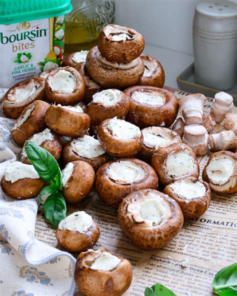 Crispy Fried Boursin Stuffed Mushrooms