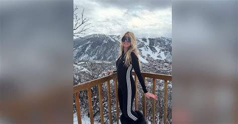 Heidi Klum Wears Barely There Red Bikini While In Hot Tub With Husband