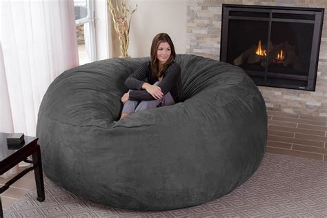 Latitude Run® Bean Bag Chair Lounger Giant 8 Foot Classic Shredded Memory Foam Filled