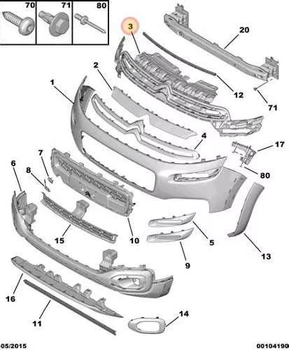 Rejilla Paragolpes Delantero Citroen C Aircross Vti Env O Gratis