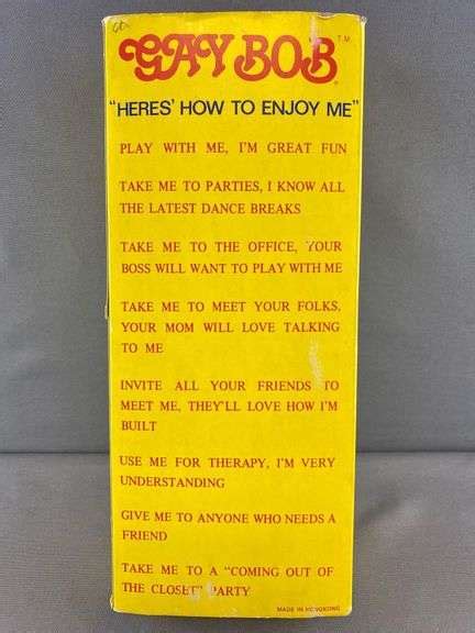 Gay Bob Anatomically Correct Action Figure Matthew Bullock Auctioneers