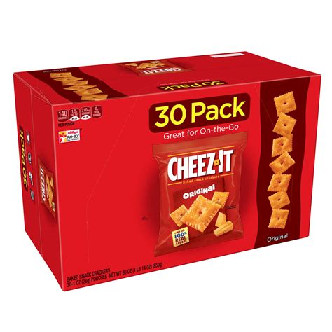 Cheez It Baked Original Snack Crackers Oz Ct Walmart