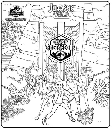 Jurassic World Camp Cretaceous Coloring Pages Free Coloring Pages