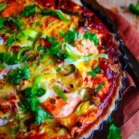 Quiche Met Zalm Prei En Kruidenkaas Elien S Cuisine