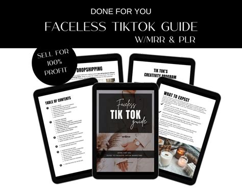 A Done For You Ebook Faceless Tiktok Marketing Guide W Master Resell