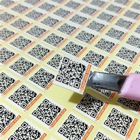 Sticker Qr Kedai 2 Cm Untuk Tampal Di Produk