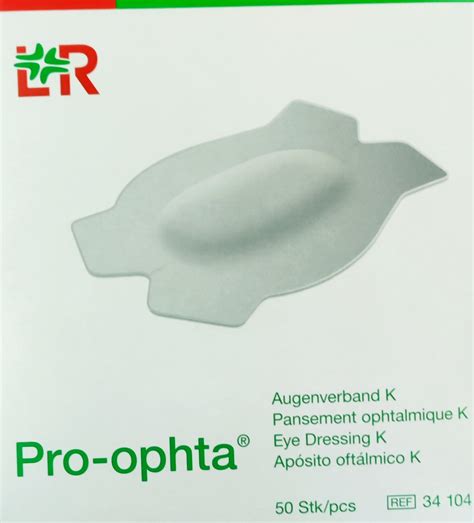 Повязка на глаз Pro-Ophta тип К нестерильная анатомической формы, 7.8 x ...