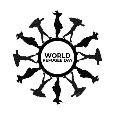 World Refugee Day Vector Design Images World Refugee Day June Black