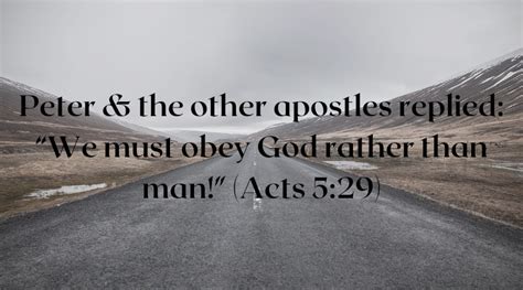 We Must Obey God Rather Than Man