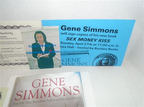 Kiss Gene Simmons Autographed Sex Money Kiss Book With Borders Event