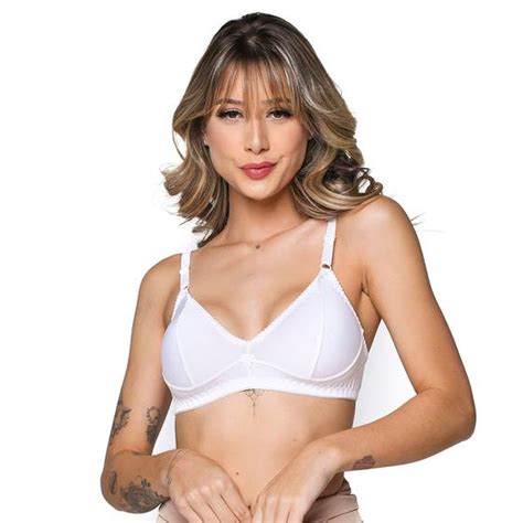 Sutiã Reforçado Lingerie Liso Feminino Sem Bojo Bella Fiore Modas Sutiã Magazine Luiza