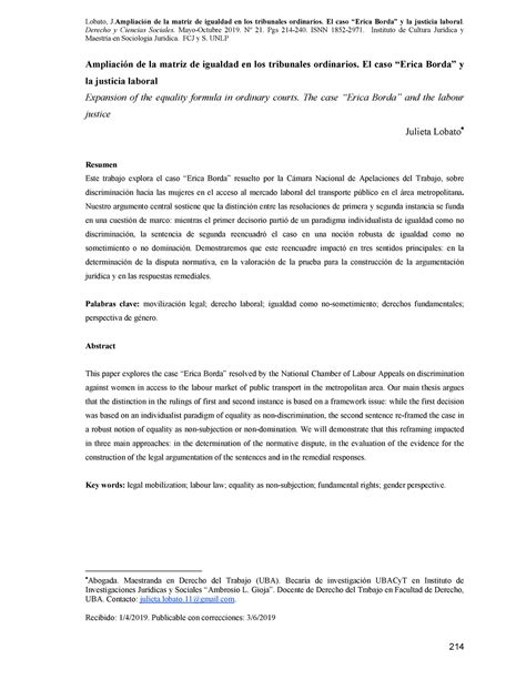Lobato Julieta Ampliacion de la matriz de igualdad en los tribunales