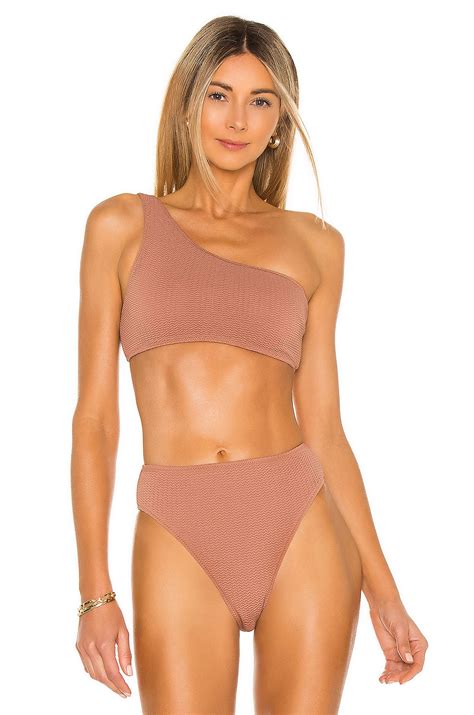 Seafolly Sea Dive One Shoulder Bikini Top In Bronze REVOLVE