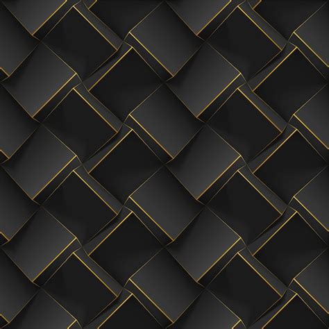 Premium Vector Seamless Geometric Pattern With Realistic Black D