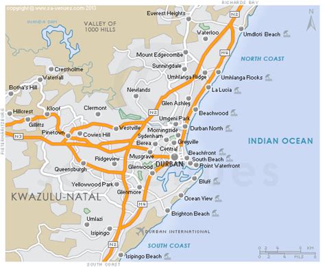 durban map