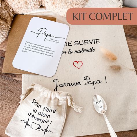 Kit De Survie Du Futur Papa Maternit Pochon Boite Papa Etsy France