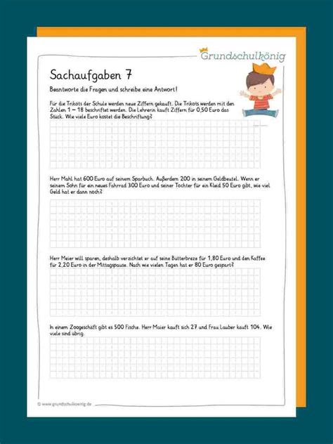 Sachaufgaben Textaufgaben Linn Text Journal