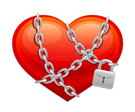 Locked Heart Stock Vector Illustration Of Concept Dependency