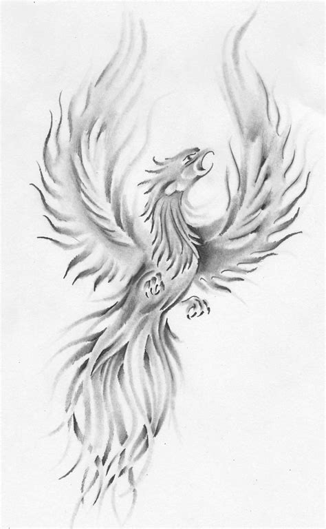 How To Draw A Phoenix Easy Drawing Art