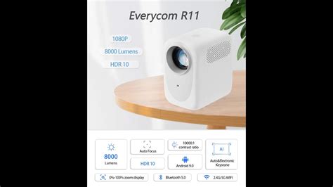 Everycom R11 1080P projector with Android 9.0,Auto focus,Auo keystone ...