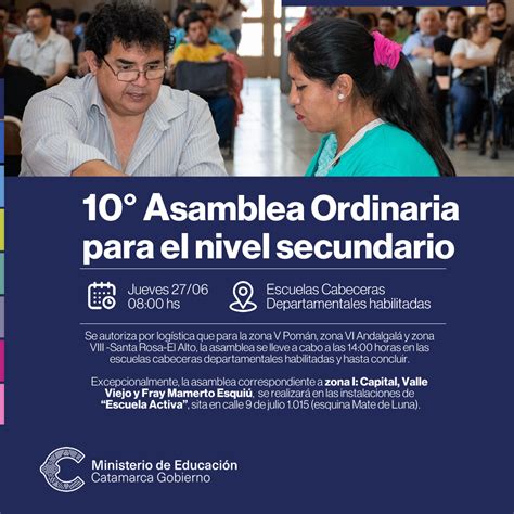 Ministerio De Educación Gobierno De Catamarca 10° Asamblea